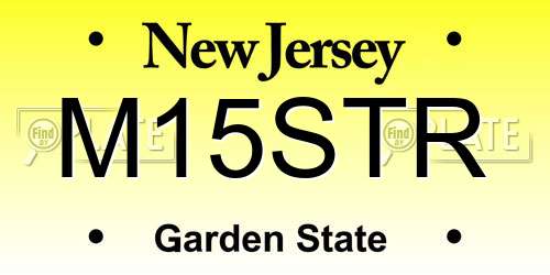 M15STR New Jersey License Plate