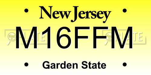 M16FFM New Jersey License Plate