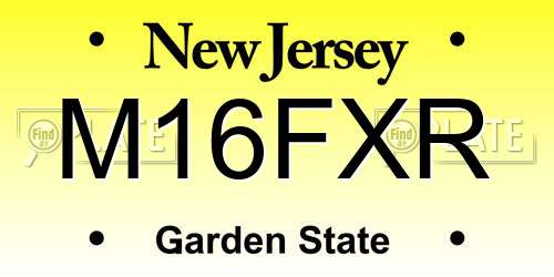 M16FXR New Jersey License Plate