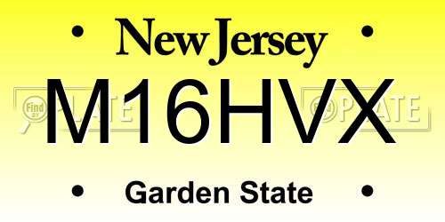 M16HVX New Jersey License Plate