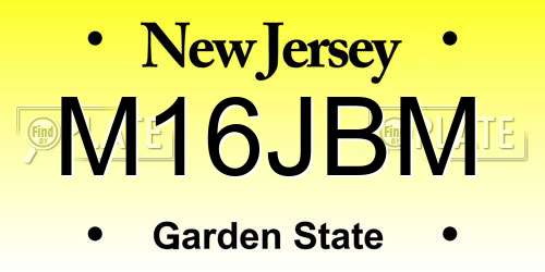 M16JBM New Jersey License Plate