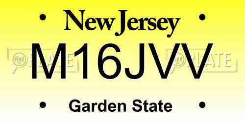 M16JVV New Jersey License Plate