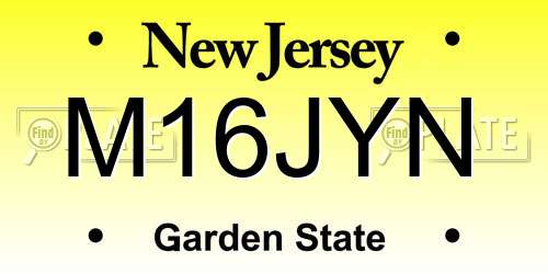 M16JYN New Jersey License Plate