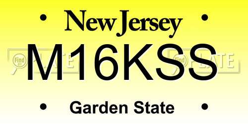 M16KSS New Jersey License Plate