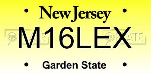 M16LEX New Jersey License Plate