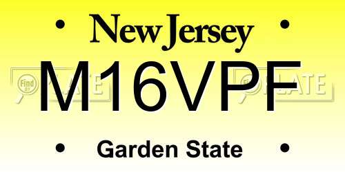 M16VPF New Jersey License Plate