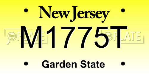 M1775T New Jersey License Plate
