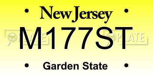 M177ST New Jersey License Plate