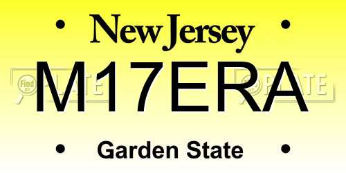 M17ERA New Jersey License Plate