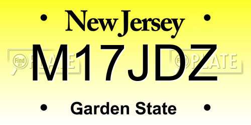 M17JDZ New Jersey License Plate