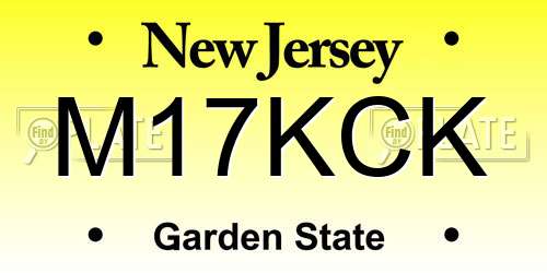 M17KCK New Jersey License Plate