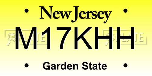 M17KHH New Jersey License Plate