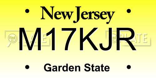 M17KJR New Jersey License Plate