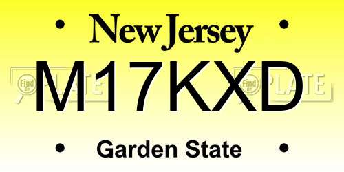 M17KXD New Jersey License Plate
