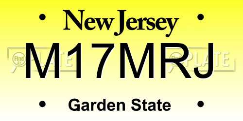 M17MRJ New Jersey License Plate