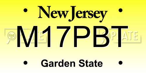 M17PBT New Jersey License Plate