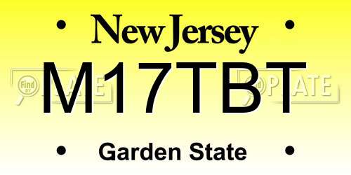 M17TBT New Jersey License Plate
