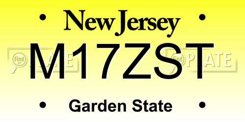 M17ZST New Jersey License Plate