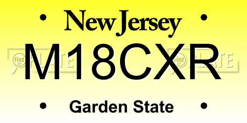 M18CXR New Jersey License Plate