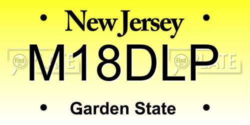 M18DLP New Jersey License Plate