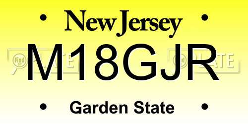 M18GJR New Jersey License Plate