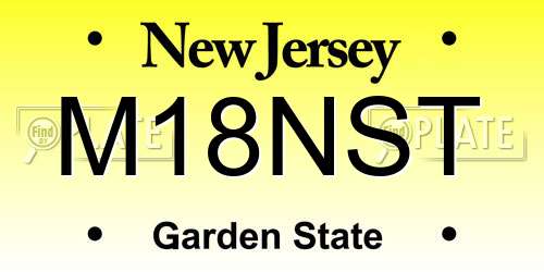 M18NST New Jersey License Plate