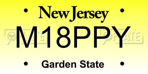 M18PPY New Jersey License Plate