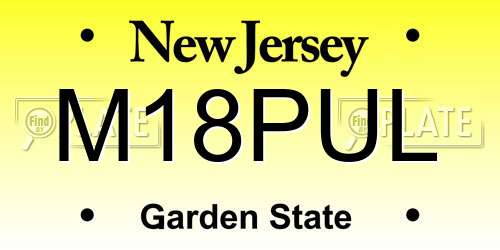 M18PUL New Jersey License Plate