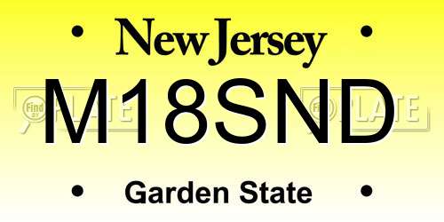 M18SND New Jersey License Plate