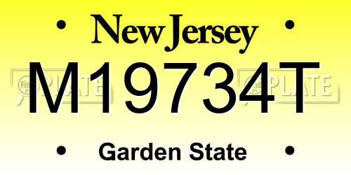 M19734T New Jersey License Plate