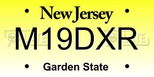 M19DXR New Jersey License Plate