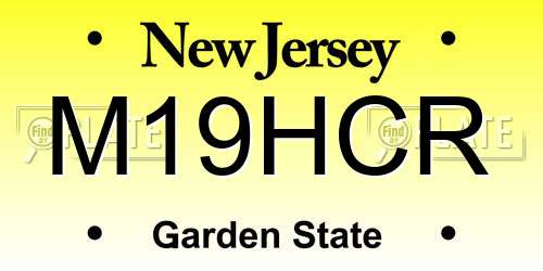 M19HCR New Jersey License Plate