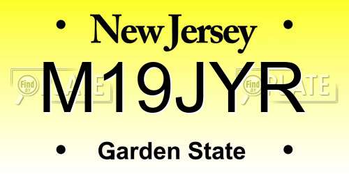 M19JYR New Jersey License Plate