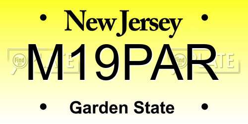 M19PAR New Jersey License Plate