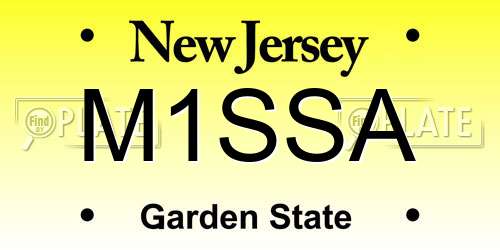 M1SSA New Jersey License Plate