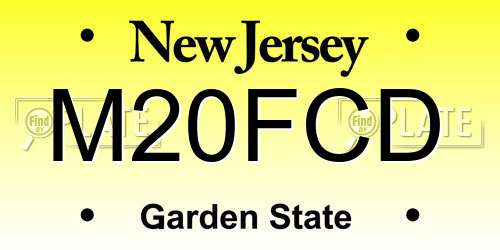 M20FCD New Jersey License Plate