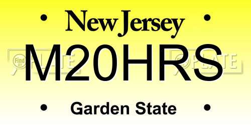 M20HRS New Jersey License Plate