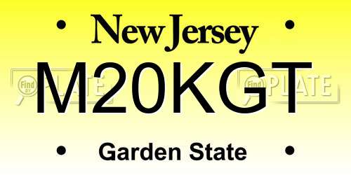 M20KGT New Jersey License Plate