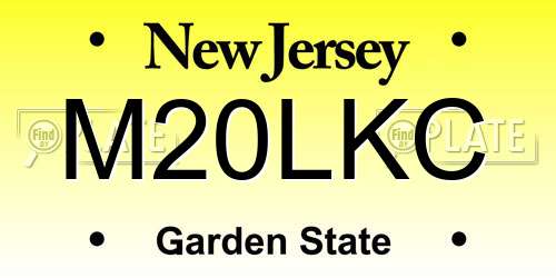 M20LKC New Jersey License Plate