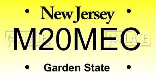 M20MEC New Jersey License Plate