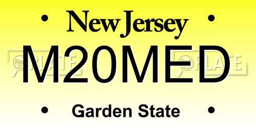 M20MED New Jersey License Plate