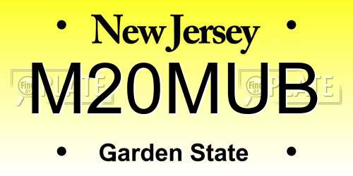 M20MUB New Jersey License Plate
