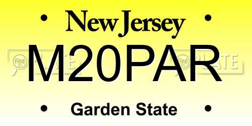 M20PAR New Jersey License Plate