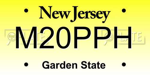 M20PPH New Jersey License Plate