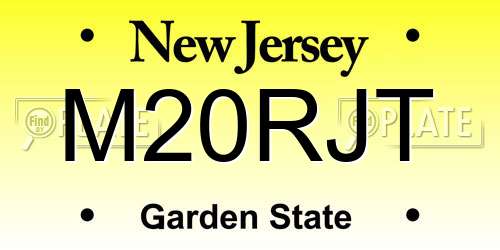M20RJT New Jersey License Plate