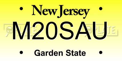M20SAU New Jersey License Plate