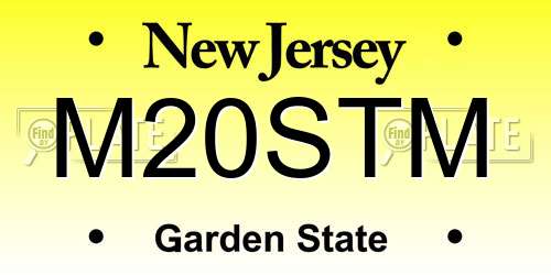 M20STM New Jersey License Plate