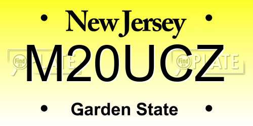 M20UCZ New Jersey License Plate