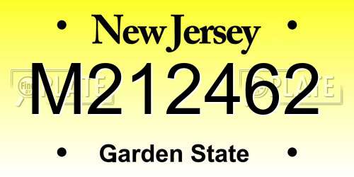 M212462 New Jersey License Plate