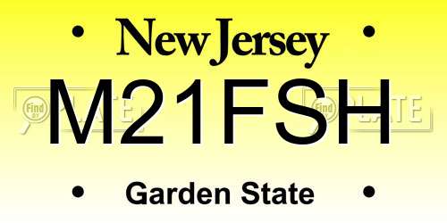 M21FSH New Jersey License Plate
